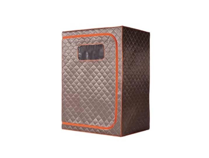 Saunazelt, Tragbares Dampfsaunazelt, 2-Personen-Saunazelt, Doppelsaunazelt in voller Größe, Body Home Spa zur Entspannung, Entgiftung, kein Dampfgarer(Coffee Orange)