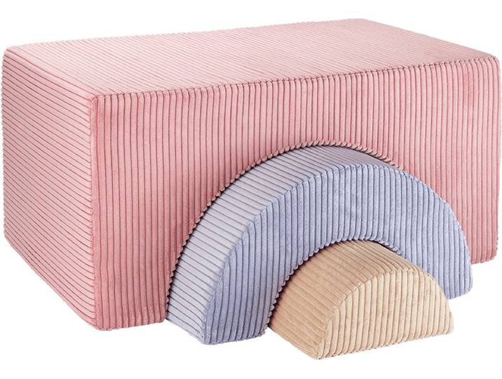 Wigiwama Corduroy Rainbow Playset / Speelset - 75x49x37cm - Pink Mousse