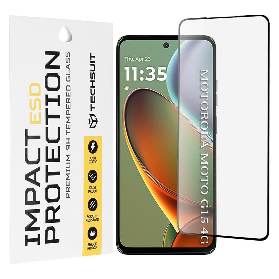 Techsuit - ESD Glass - Motorola Moto G15 / G15 Power - Black (Motorola Moto G15) (60230395)