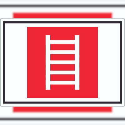 HB-Druck Leiter Symbol Aufkleber A0 (841x1189mm)