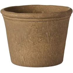 IB Laursen Blumentopf Athen mit gerillter Kante Zement, Höhe 18, Ø 23.5 cm, sanddunkel