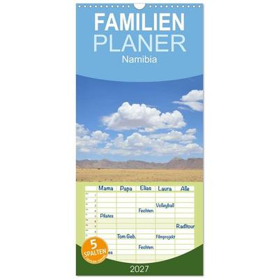 Familienplaner 2027 - Namibia mit 5 Spalten (Wandkalender, 21 x 45 cm) CALVENDO