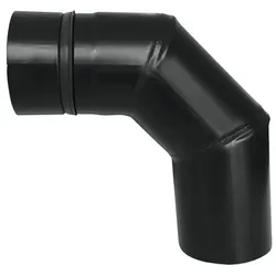 2701050 Pellet-Bogen 90° starr, schwarz d:80mm, ohne Putztür