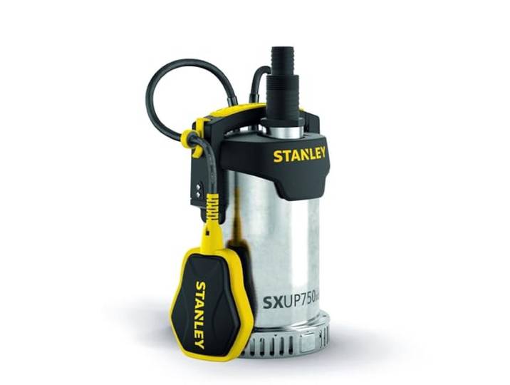 Stanley SXUP750XCE Dompelpomp voor Grijs Water (750 W, Max. Debiet 11.000 l/u, Max. Opvoerhoogte 8,5 m)