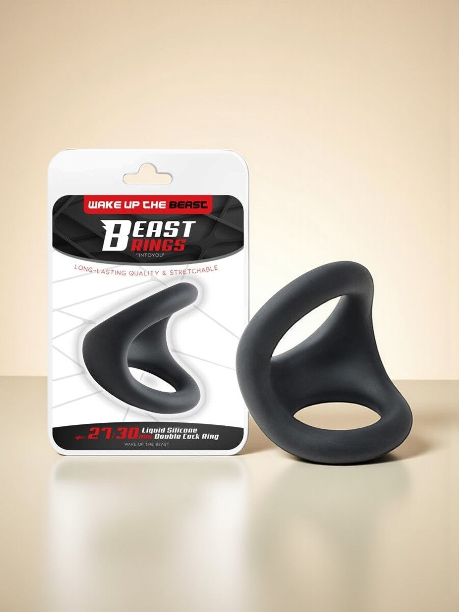 BEAST RINGS Anneau pénien double en silicone doux 27/30 mm