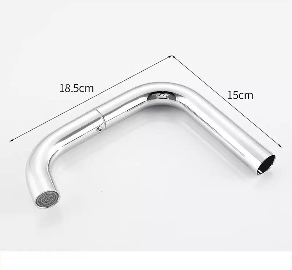 INF Tube de sortie de robinet universel en acier inoxydable - Pivotant à section unique à branchement direct