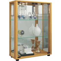 VCM, Vitrine + Buffetschrank, Sammel Stand Vitrine Holz Glas Sintalo Spiegel (60 x 25 x 80 cm)