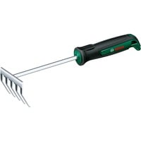 Garten Handrechen, Edelstahl grün/schwarz, Breite 8,7cm
