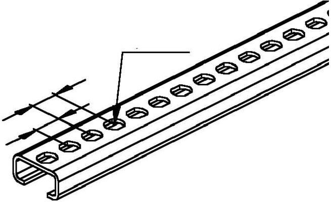 Niedax Rail d'ancrage 2971/2 GL (2971/2 GL)