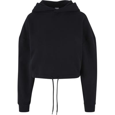 Kapuzensweatshirt URBAN CLASSICS "Urban Classics Damen Ladies Cropped Oversized Hoodie", Damen, Gr. XL, schwarz, 80% Baumwolle, 20% Polyester, unifarben, Rundhals, Sweatshirts