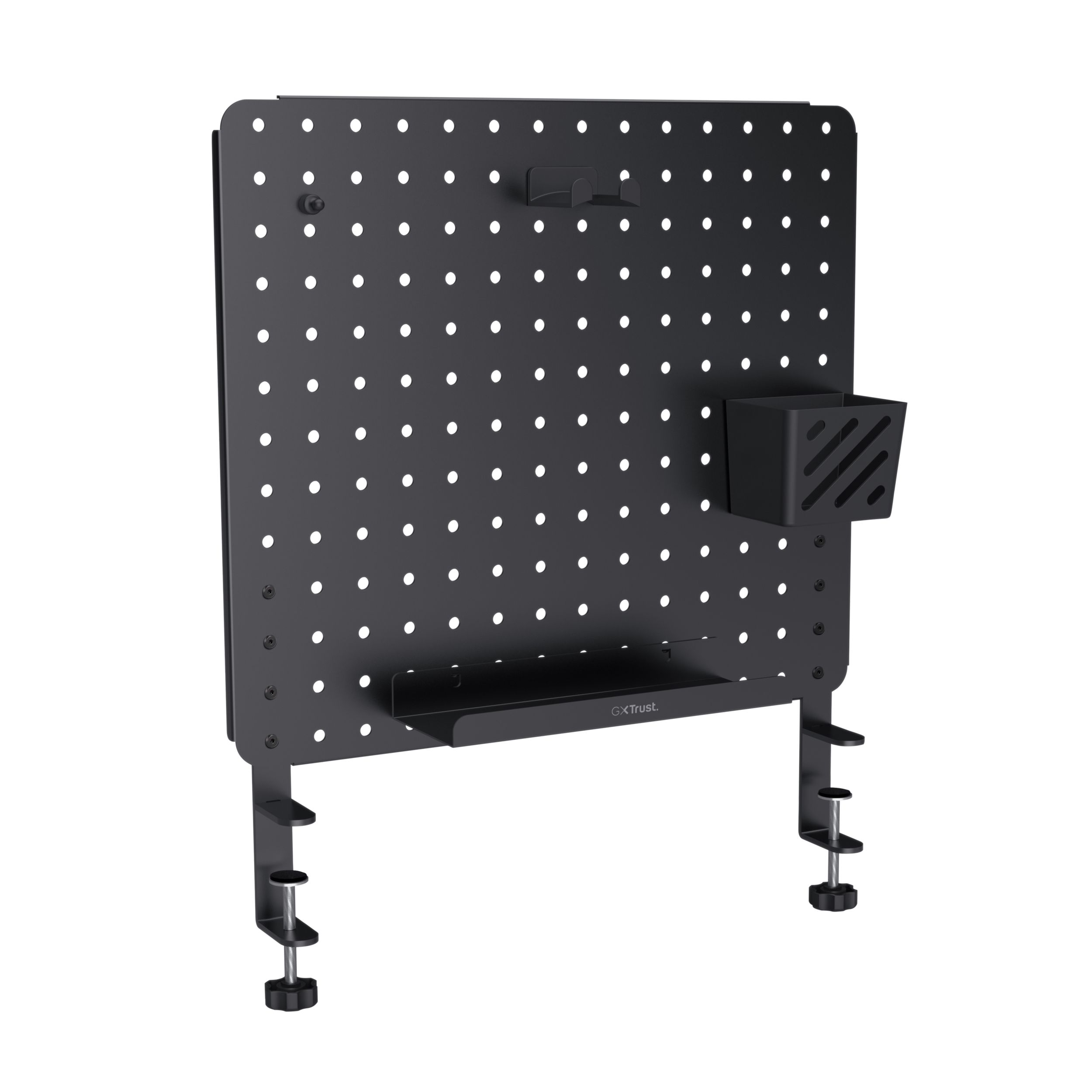Trust GXT724 Vesto Lochbrett aus Metall für einen aufgeräumten Schreibtisch (Schwarz) 25668