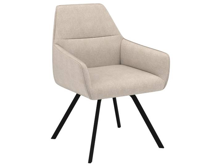 Stuhl Bellatrix - von UrbanDesign Drehfunktion, Fuss schwarz, Stoff Cream