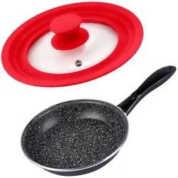 Magefesa - Pfanne K2 Gransasso 18 cm, emaillierter, vitrifizierter Stahl, grau, Induktion + Glasdeckel mit Silikon, spülmaschinenfest