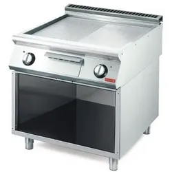 Gastronoble Gastro M 700 Plus Elektrische Grillplatte Gm70/80Ftres-Cr 2/3 Glatt 1/3 Gerillt