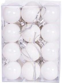 Discount Dollar Deals Mini Christmas Balls Ornaments, Flocked Christmas Balls, Christmas Tree Hanging Decor white 2cm