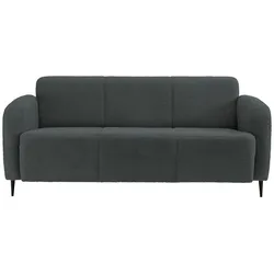 3-Sitzer-Sofa Marone Anthrazit Teddystoff