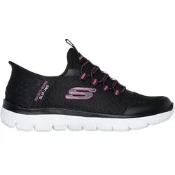 SKECHERS Kinder Slipper Ki SLIP-INS MESH SNEAKER W BUNGEE DETA, Größe 30 in Schwarz Schwarz