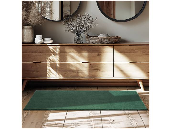 Kurzflorteppich Soft Zone - 80 x 150 cm, grün