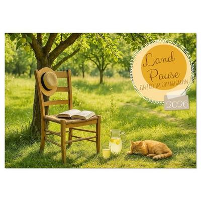 Land Pause - Ein Jahr im Cottagegarten (Wandkalender 2026 DIN A4 quer), CALVENDO Monatskalender