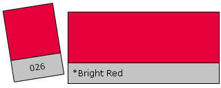 Lee Filter Roll 026 Bright Red 026