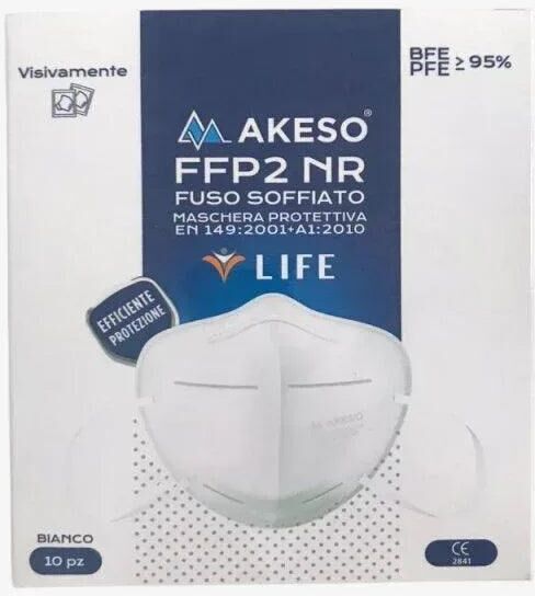 Akeso Maschera Protettiva Bianca FFP2 10 Pezzi