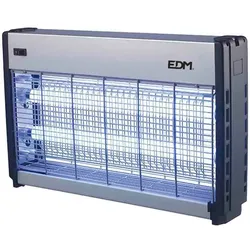 EDM - Professioneller elektronischer Insektenvernichter 2X15W 49X10X31Cm Farbe Chrom/Schwarz Edm