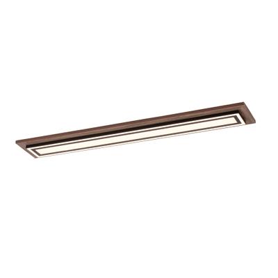 PAUL NEUHAUS Deckenleuchte "PALMA", braun (holzfarben), 2, H: 6cm, 1 Stk., Leuchten, CCT - über Fernbedienung, dimmbar über Fernbedienung, Serienschalter, Deckenleuchte