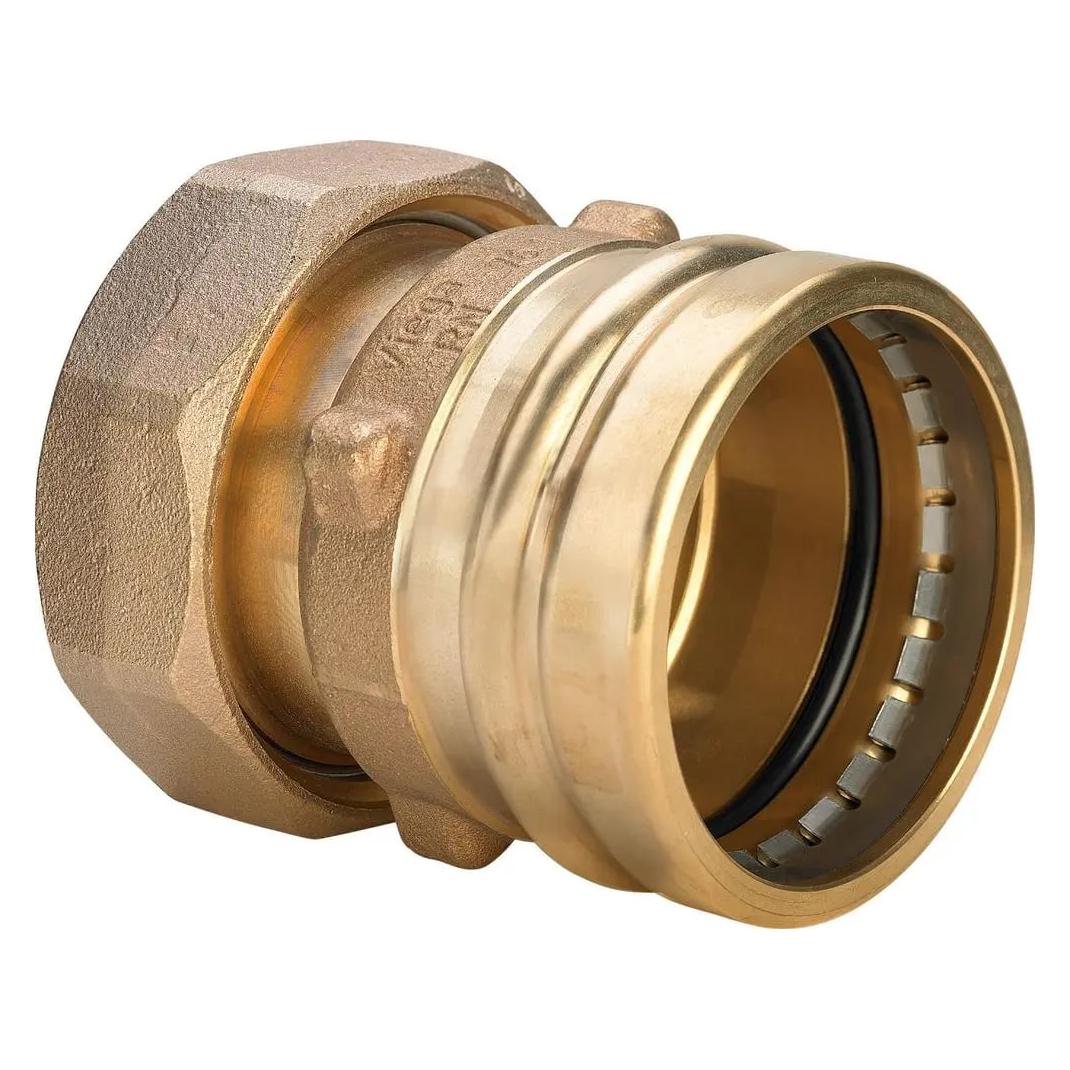Viega Verschraubung SANPRESS 2263XL, Rotguss, flachdichtend 76,1 mm x 3" (Rohrverschraubung) (365127)