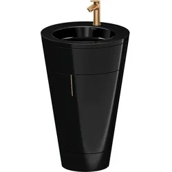 Duravit Starck 1,c-bonded S19515O04400000 Griff Bronze, Keramik Schwarz Matt, bodenstehend, Schwarz Hochglanz, 864 x 560 x 605 mm