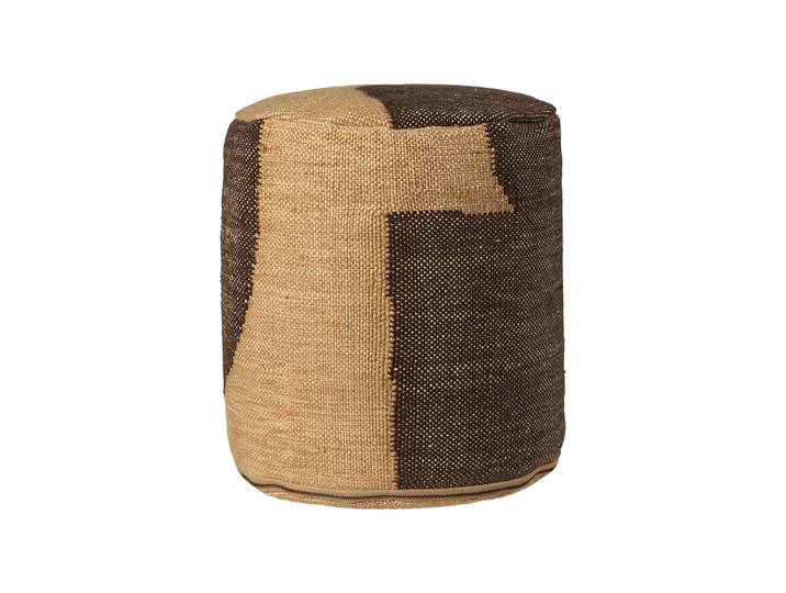 Ferm Living - Forene Cylinder Pouf, tan / chocolate