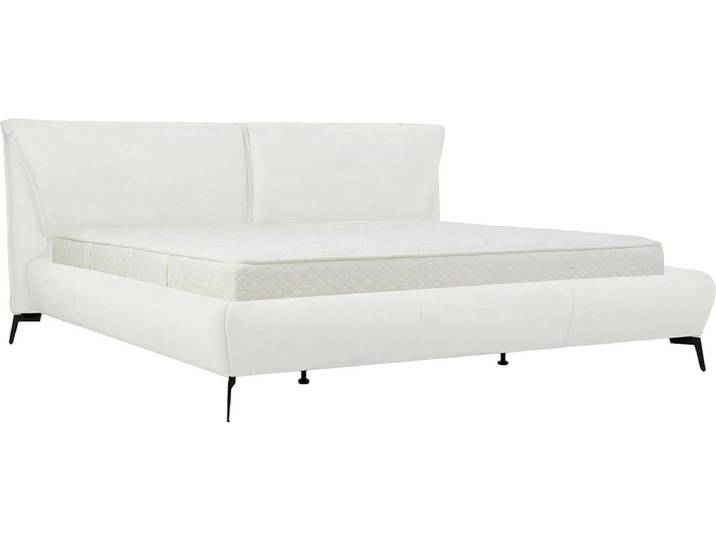 Bett DOVER 180x200cm echtleder weiss