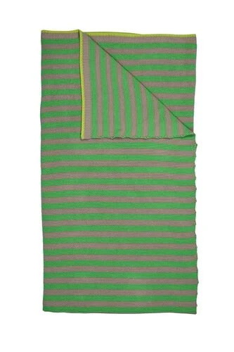 Pip Studio Bonsoir Stripe Throw Plaid Groen 130 x 170 cm