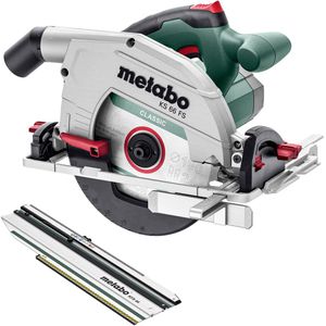 Metabo Handkreissäge SET KS 66 FS + KFS 44, 1500 W, Schnittleistung bis 66mm, mit Kappschiene