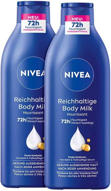 Nivea - Reichhaltige Body Milk Duo, 2x400 ml