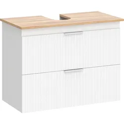 WASCHBECKENUNTERSCHRANK MDF 80/40/60 cm Weiß