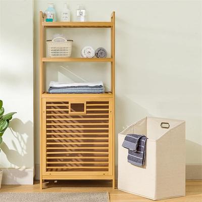 No Laundry Hamper with 2 Tier Shelves