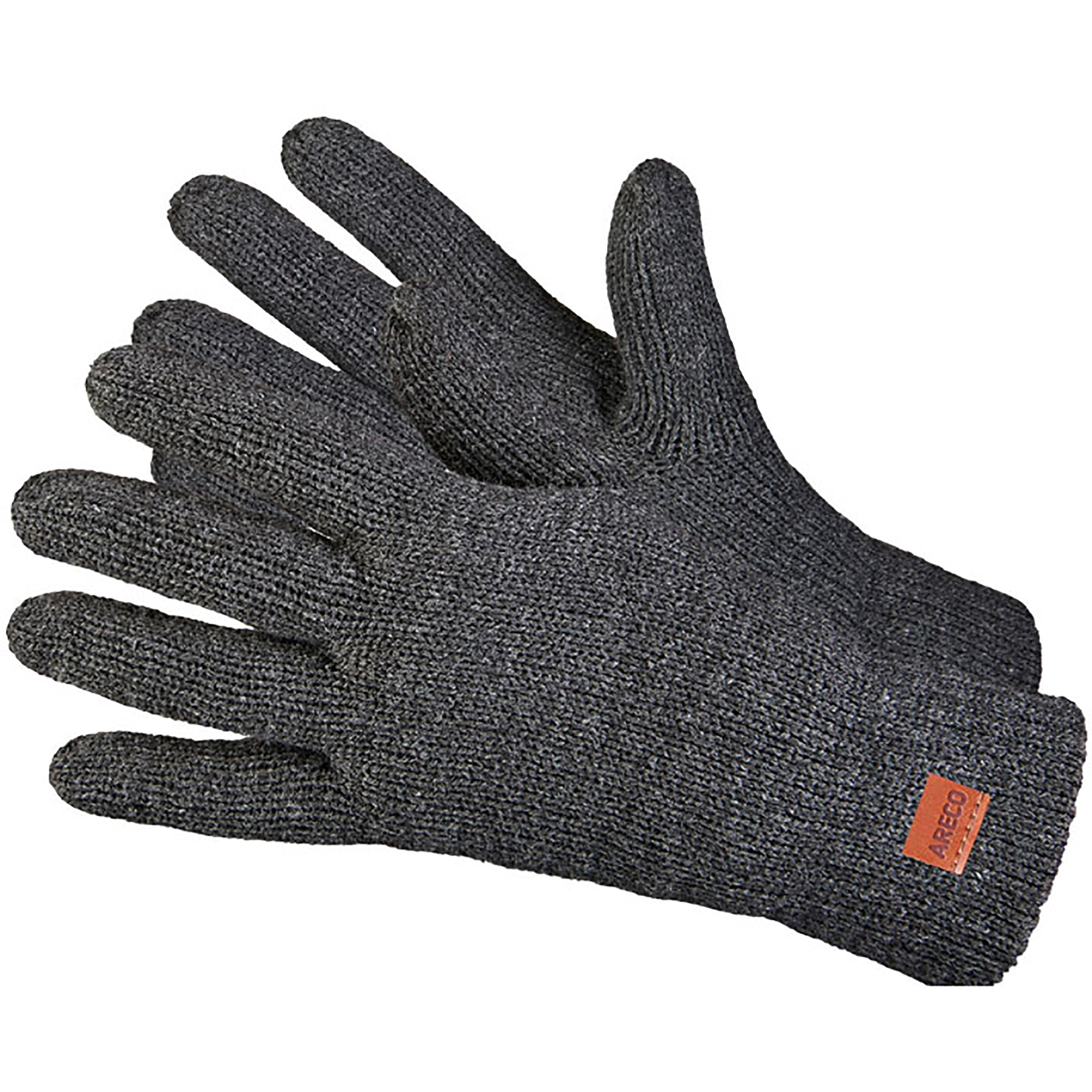 Areco Basic Fingerhandschuhe grau Größe L Lifestyle Atmungsaktiv