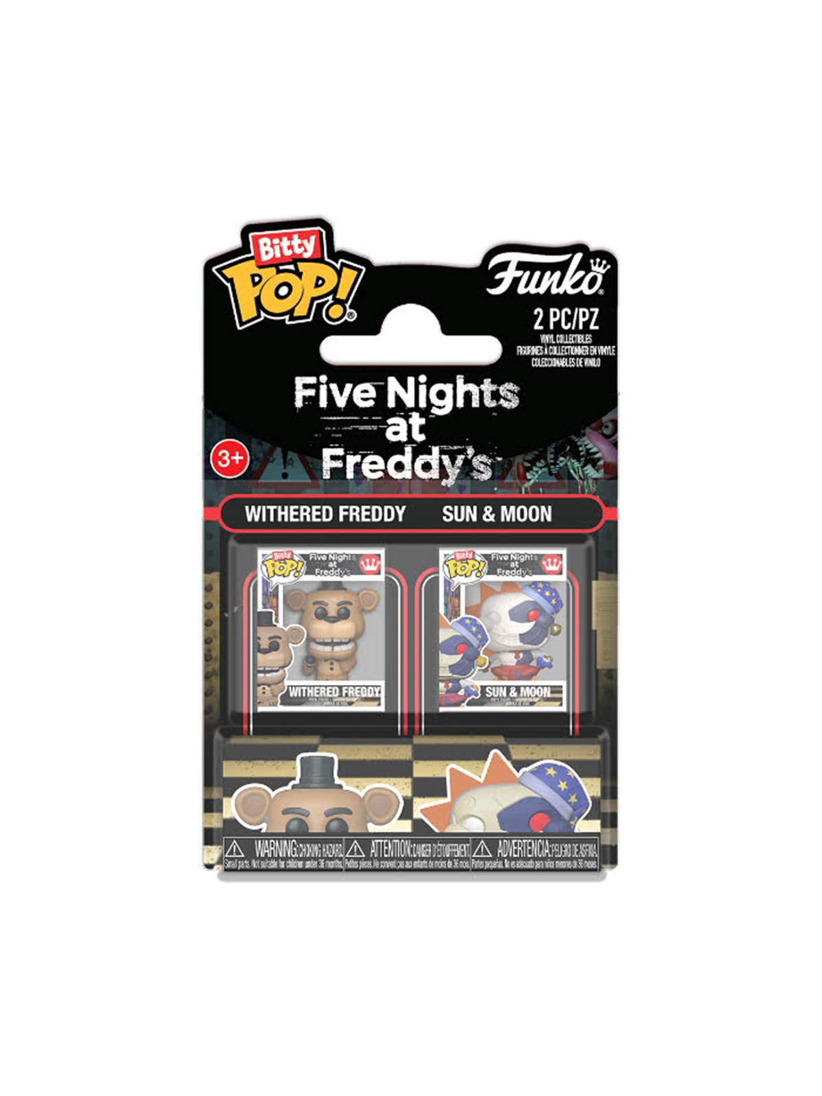 Funko! - Funko Bitty POP 2PK FNAFS2 Freddy & Sun/Moon