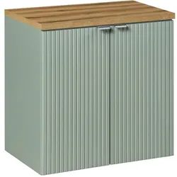 WASCHTISCHUNTERSCHRANK 60cm Jade Grün und Holz