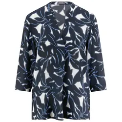 Bluse Rundhals-Ausschnitt BASLER blau, 40