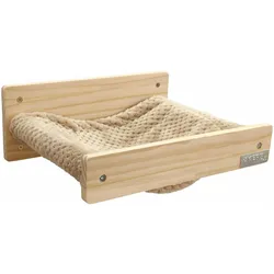 Kerbl Hängematte Timber für Katzen (Beige, graubraun, Taupe), Katzenbaum