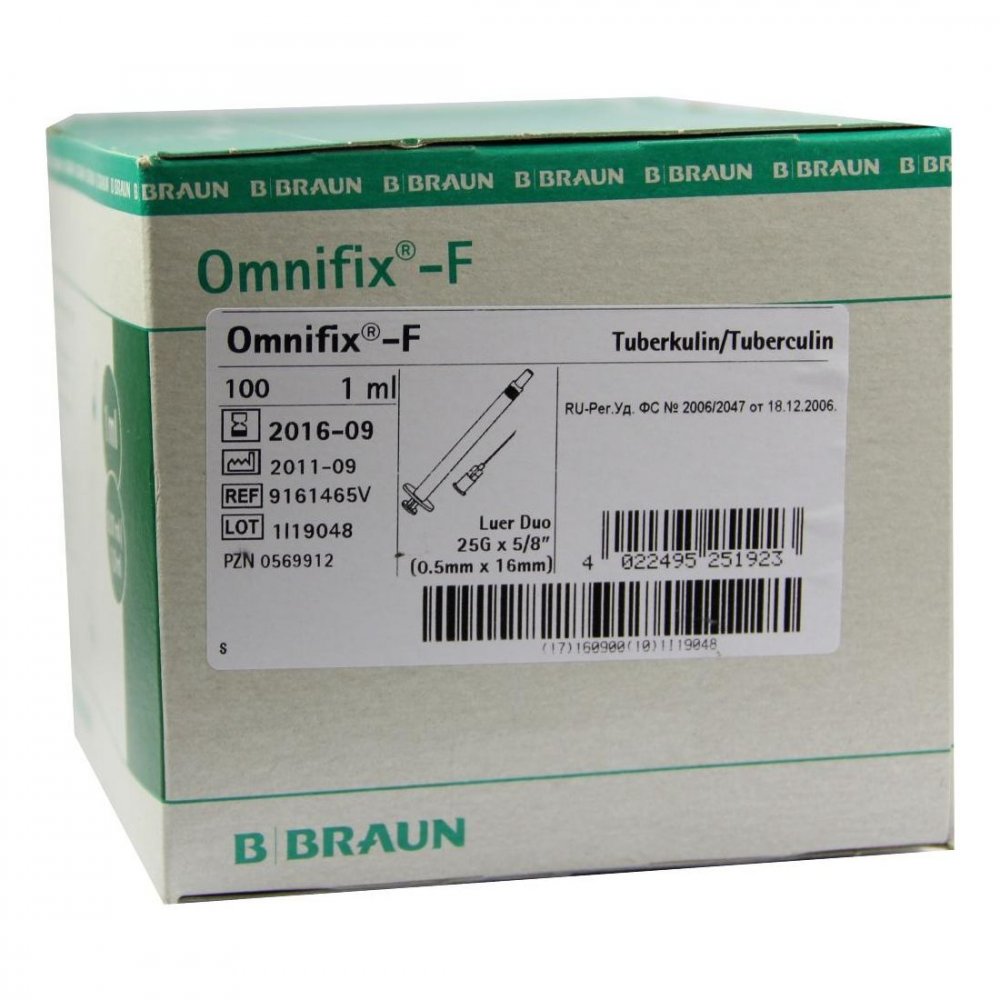 B. Braun Melsungen AG Omnifix F Duo 25gx5/8 latexfrei Spritzen 00569912