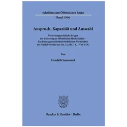 Anspruch, Kapazität und Auswahl, Fachbücher von Hendrik Sannwald