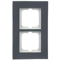 Busch-Jaeger 1722-815 Abdeckrahmen 2-fach Porzellan anthrazit - carat® 2CKA001754A4821 1722815