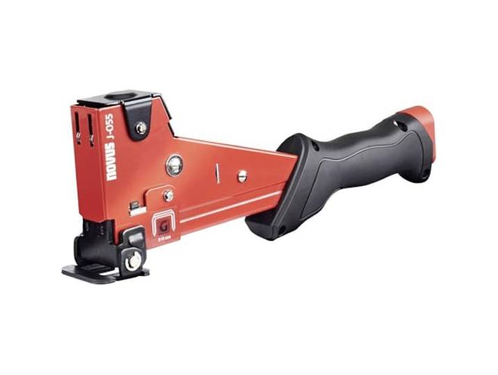 Novus Agrafeuse professionnelle J-055 - Charge rapide - Protection de surface - 175 agrafes de 6 à 14 mm - Rouge