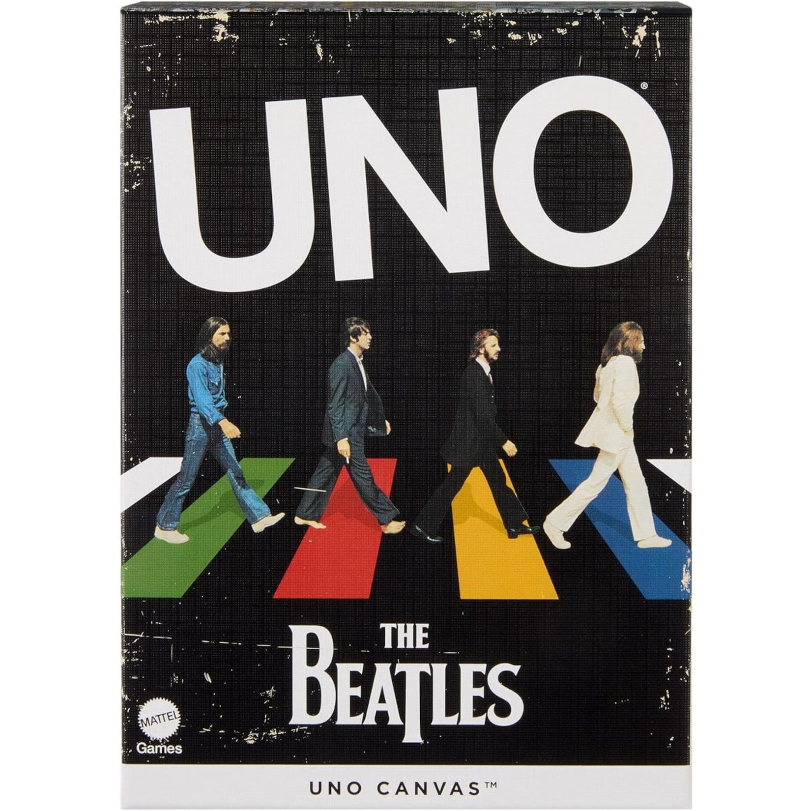 Mattel UNO The Beatles Kartenspiel alle Sprachen Musik Edition für 2–10 Spieler ab 7 Jahren