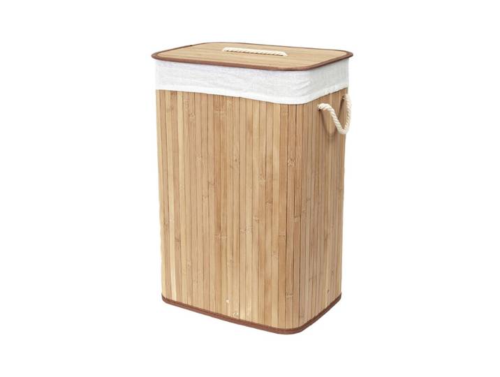COMPACTOR Panier à Linge Pliable en Bambou avec Couvercle et Poignées