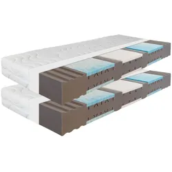 Sleepneo Ortho Dynamic Matratze 200x200, Höhe 19cm, 7-Zonen Gel Matratze H2&H3, Öko-Tex zertifiziert, Made in Germany