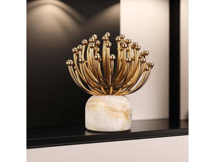 Ornements abstremberg créatifs en métal doré, Stpod Art en marbre, artisanat, décoration intérieure de salon, dessus de seau