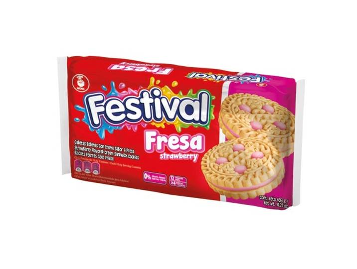 FESTIVAL Koekjes met Aardbeiensmaak 403 g
